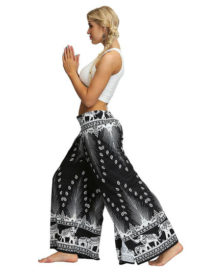 Front Split Digital Printed Yoga Pants