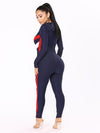 Hooded Zipper Long Sleeve Jumpsuits