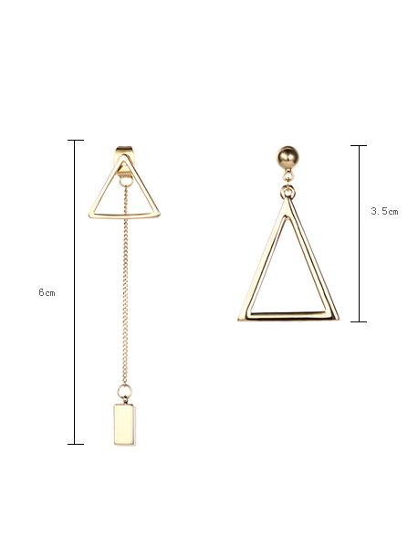 Asymmetric Geometry Eardrop Earrings