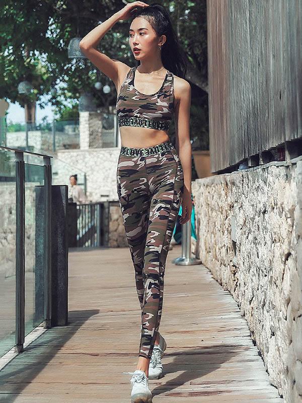 Camouflage Yoga Bra And Legging Suits