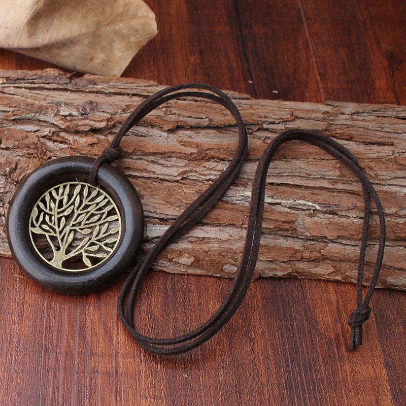 Buykud Classic Big Tree Pendant Long Necklace