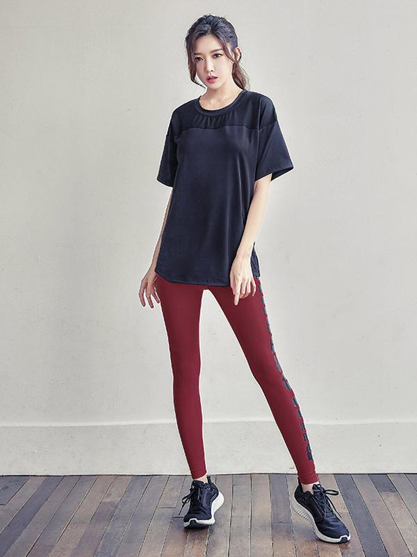 Short Sleeve Loose Tees And Leggings Suits