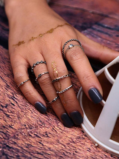 8PCS Vintage Slim Rings Accessories