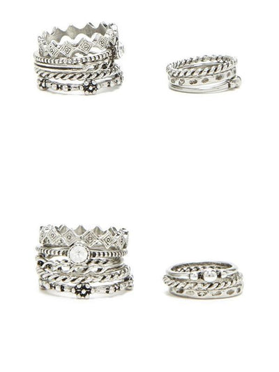 8PCS Vintage Slim Rings Accessories