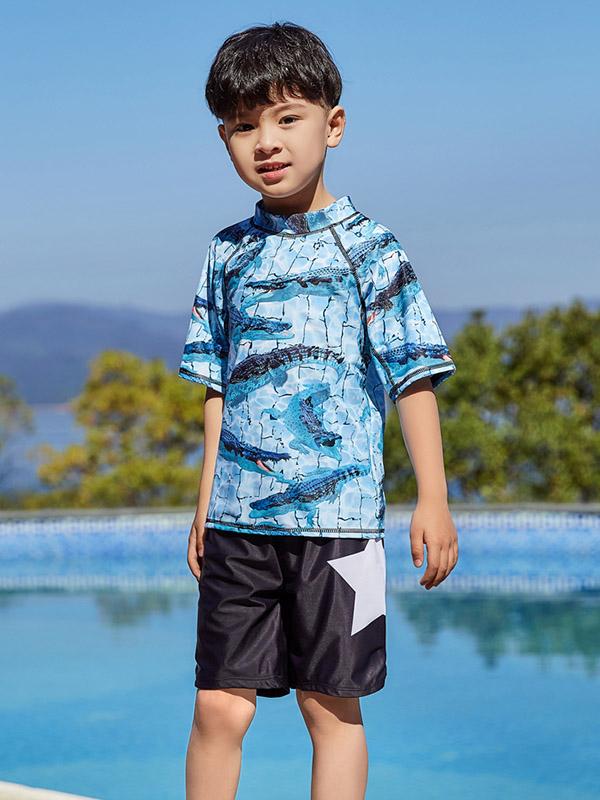 AONIHUA Crocodile Printed Top Boy Swimwear