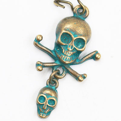 Alloy punk skull earrings