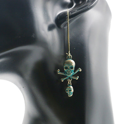 Alloy punk skull earrings