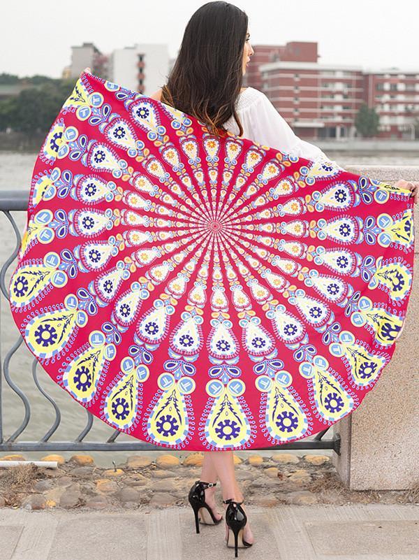 Amazing Bohemia Printed Round Shawl Beach Mat Yoga Mat