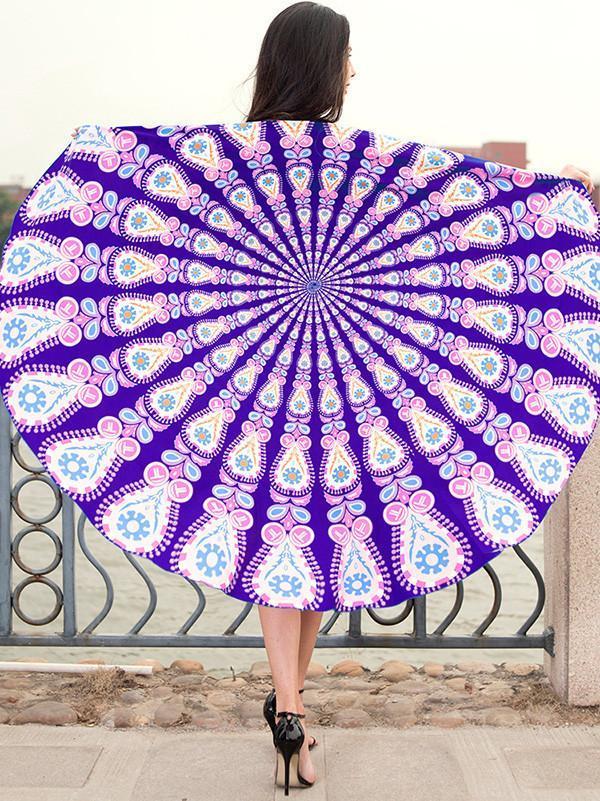 Amazing Bohemia Printed Round Shawl Beach Mat Yoga Mat