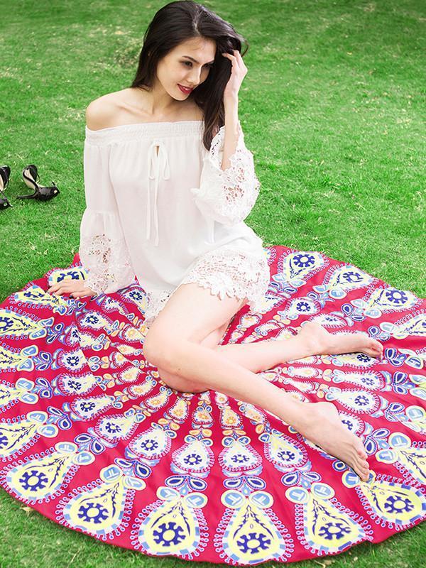 Amazing Bohemia Printed Round Shawl Beach Mat Yoga Mat