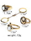 5PCS Vintage Hollow Rings Accessories