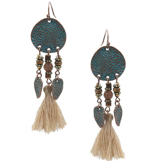 Vintage temperament tassel earrings female bohemian earrings