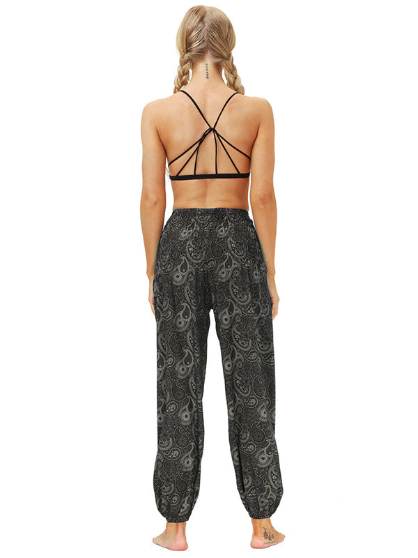 Bohemia Printed Elastic High Waisted Knickerbockers& Yoga Pants