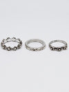 7PCS Vintage Silver Crystal Rings Accessories