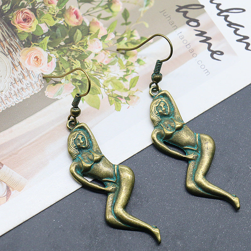 Alloy retro European and American earrings