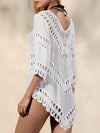 Sexy Hollow Short Sleeves Cover-Ups Swimwear