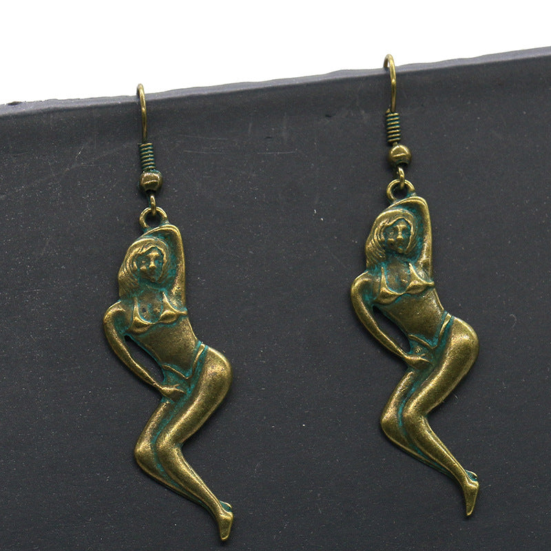 Alloy retro European and American earrings