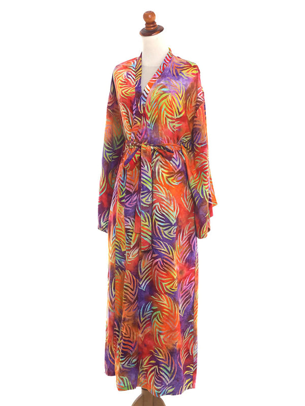 Bohemia Printed Belted Long Sleeves Cover-Up