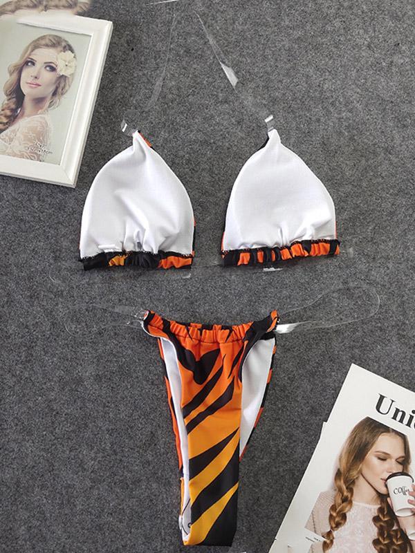 Sexy Triangles Zona Pellucida Split Type Bikini Swimsuit