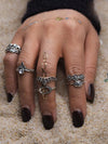 7pcs Fashion Vintage Hollow Rings Accessories