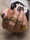 7pcs Fashion Vintage Hollow Rings Accessories