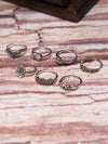 7pcs Fashion Vintage Hollow Rings Accessories