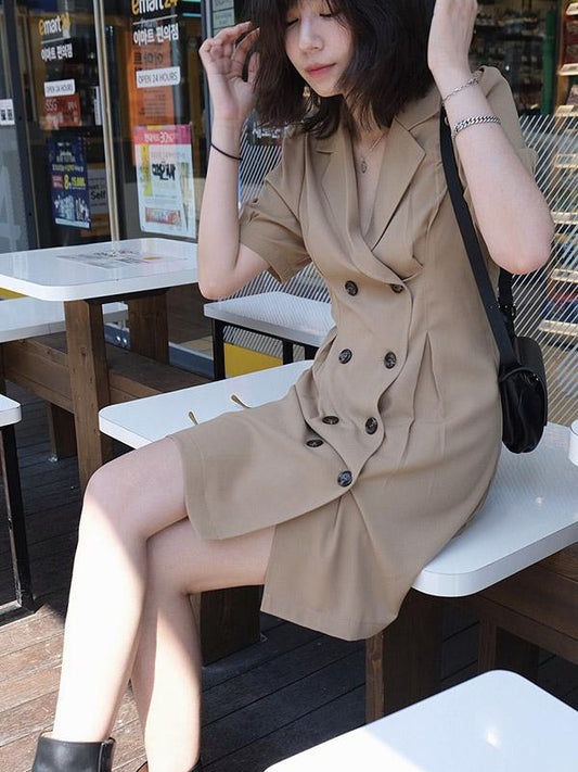 Vintage Fashion V-neck Suit Dress