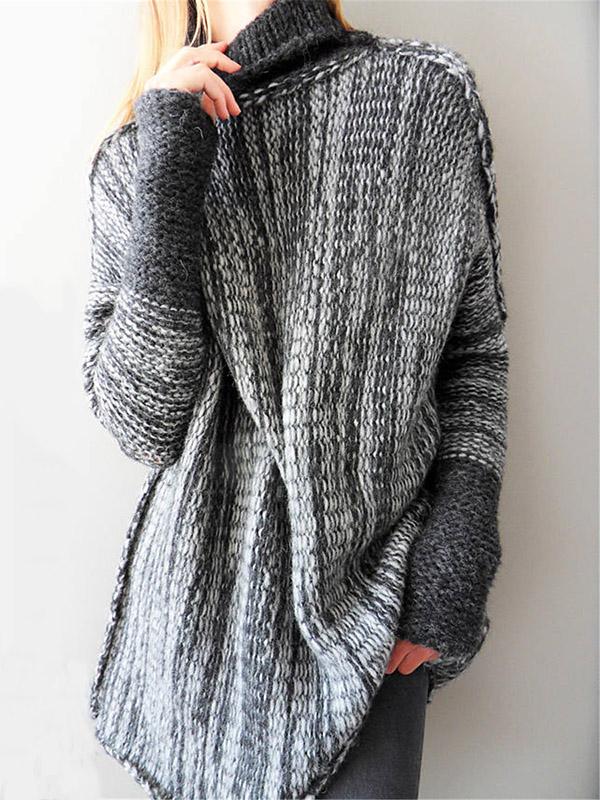 Fashion High-neck Knitting Sweater Tops