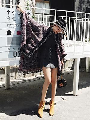 Fashion Tassels With Pocket Cape Scarf