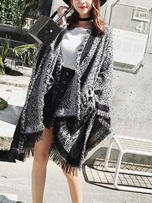 Fashion Tassels With Pocket Cape Scarf