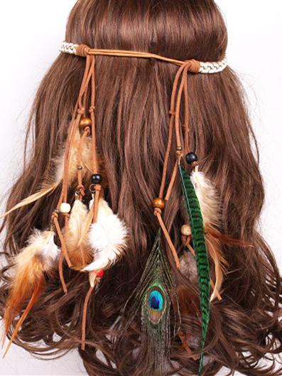 Gypsy Peacock Feathers Headwear Accessories