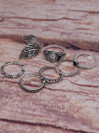 Arrow And Leaf Carved Vintage Rings Accessories