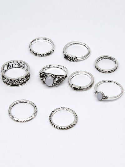 Arrow And Leaf Carved Vintage Rings Accessories