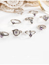 9PCS Vintage Leaf&Beads Rings Accessories