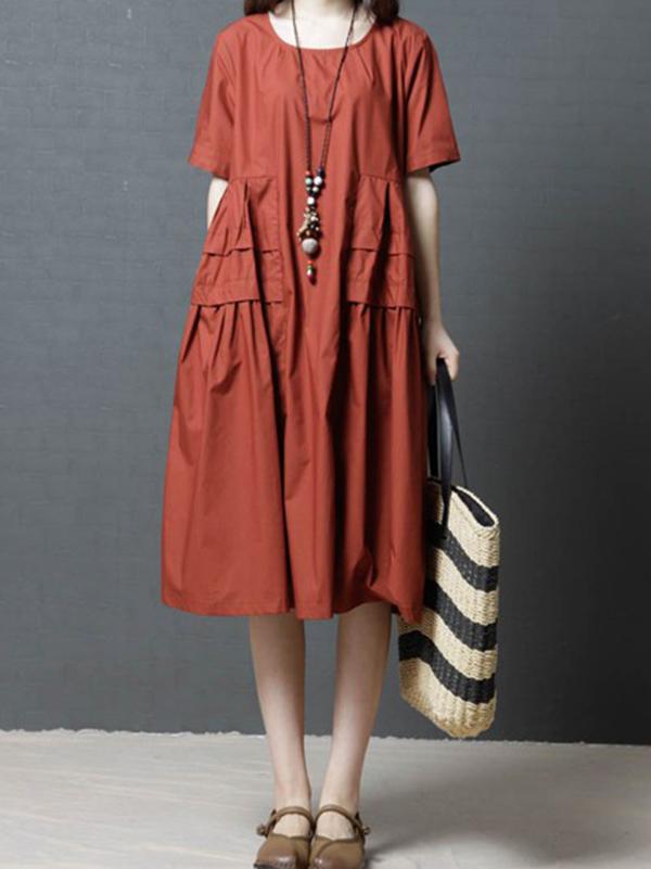 New Loose Oversize Solid Dress