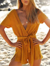 4 Colors Deep V-Neck Bandage Romper