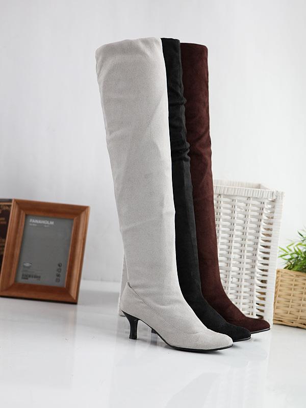 Suede pure high boots