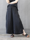 LATERAL PATCH SPLIT-JOINT ANKLE HOLLOW PANTS