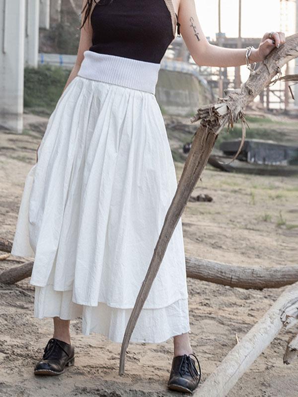 Simple White Bubble Skirt