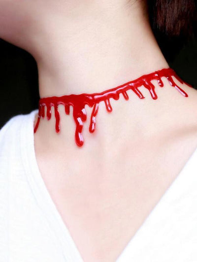 3PCS Halloween Decoration Horror Blood Drip Vampire Fancy Necklace