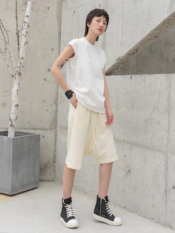 Loose Solid Harem Pants Shorts