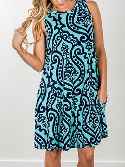 A Sleeveless Halter Dress