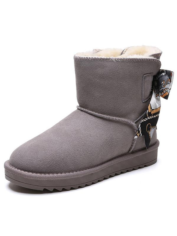 Winter Plus Warm Bow Slip Boots Uggs