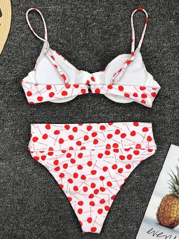 Balconette Dot High Waisted Bikini Set