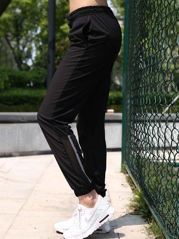 Mesh Drawstring Track Pants