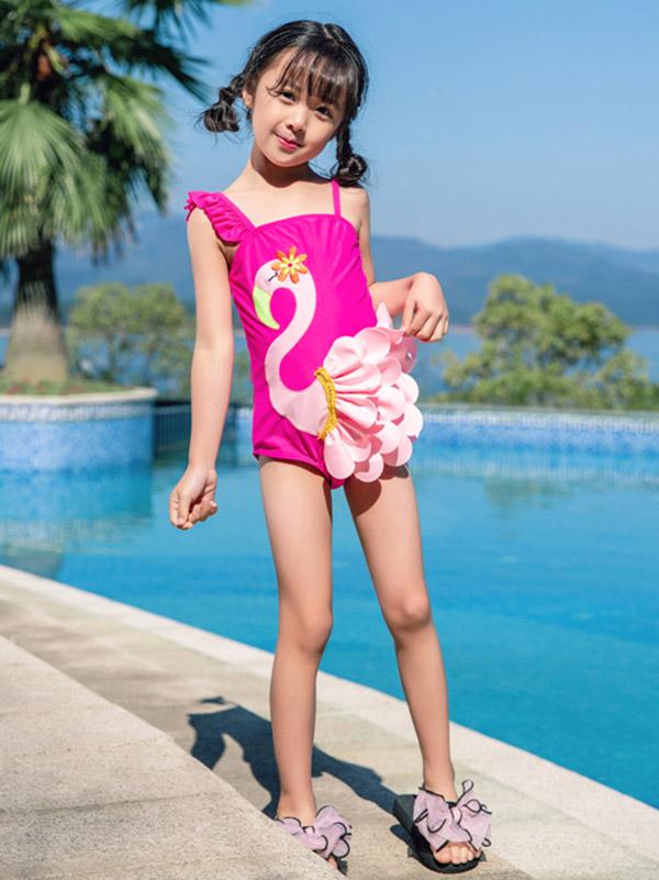 AONIHUA Flamingo Lovely One Piece Swimwear