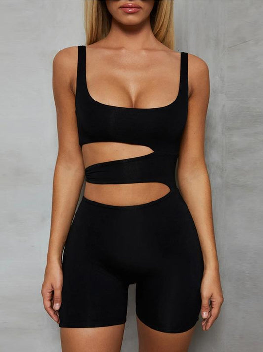 Sexy Sports Cut Out Hollow Romper