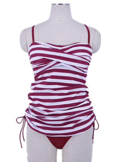 Polka-dot&Striped Tankinis Swimwear