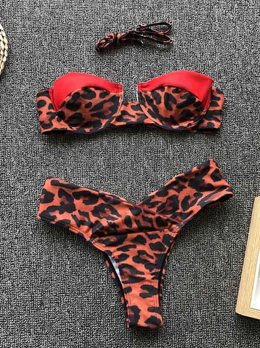 Balconette Leopard Bikini Set