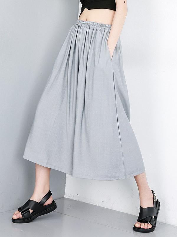 Asymmetric Ruffled Solid Tops + Wide Leg Pants Suit